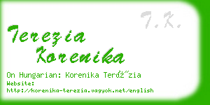 terezia korenika business card